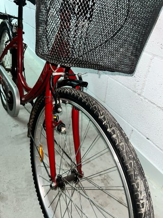Bicicleta de paseo roja para mujer Topbike City 40