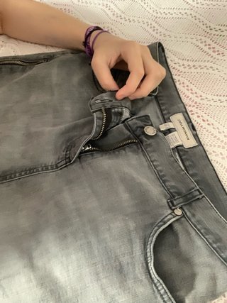 Falda vaquera gris Zara vintage