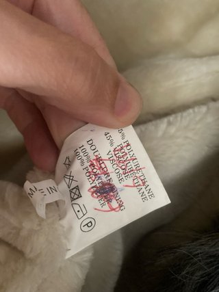 Chaqueta plateada Osley talla L con cuello de pelo