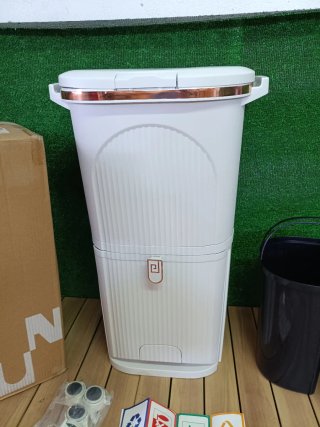 Costway Cubo de basura de cocina de 38 l con tapa