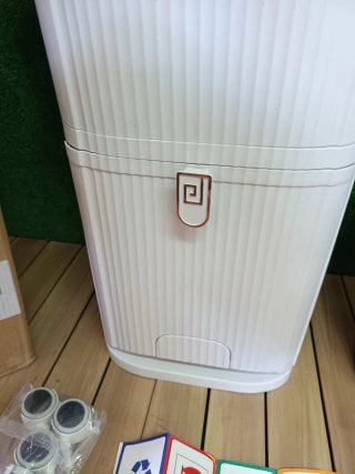 Costway Cubo de basura de cocina de 38 l con tapa