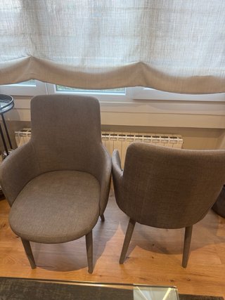 Juego de 2 sillas de comedor tapizadas