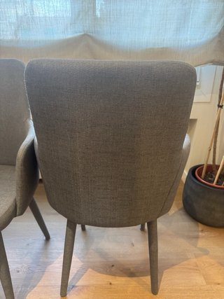 Juego de 2 sillas de comedor tapizadas