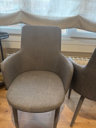 Juego de 2 sillas de comedor tapizadas