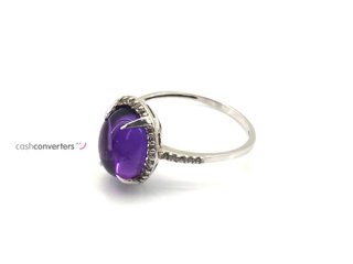 sortija oro 18k con piedra con diamante