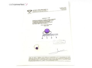 sortija oro 18k con piedra con diamante