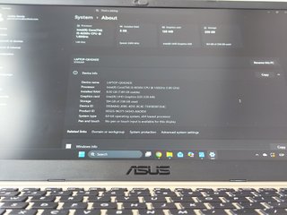Portátil ASUS Intel i5 8GB RAM SSD 256GB