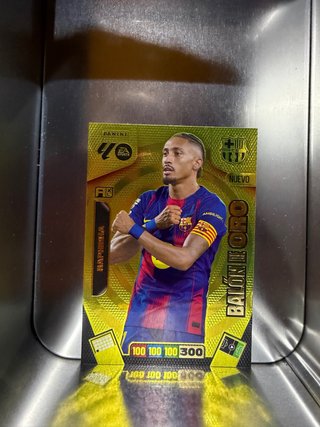 Carta Raphinha Balón de Oro Panini 2025/2026