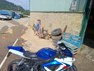 Suzuki GSX-R Sportbike Azul y Blanca