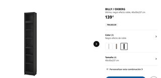 Vitrina BILLY OXBERG con puertas de cristal negro