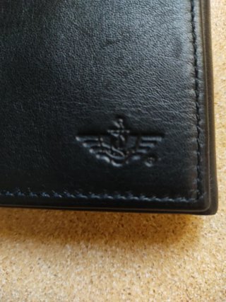 Cartera Dockers Plegable Cuero Negro