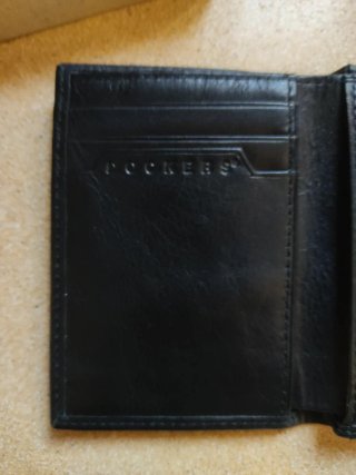 Cartera Dockers Plegable Cuero Negro