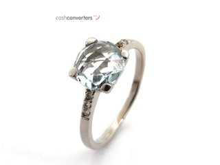 sortija oro 18k con piedra con diamante