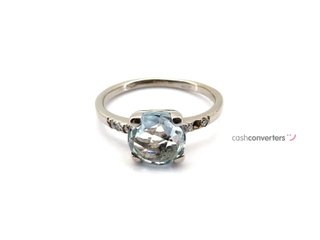 sortija oro 18k con piedra con diamante