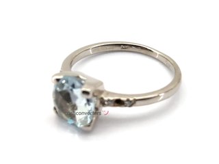 sortija oro 18k con piedra con diamante