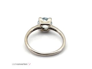 sortija oro 18k con piedra con diamante