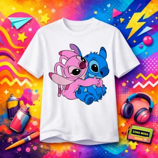 Camiseta Stitch y Ángel 3