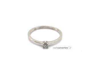 sortija oro 18k con piedra con diamante