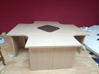 Mesa oficina 4 puestos madera