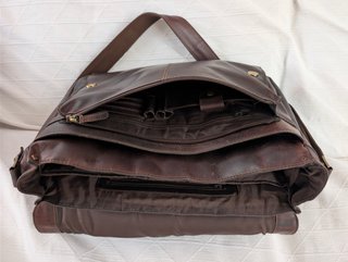 Bolso STILORD Piel Mensajero Bandolera Marrón