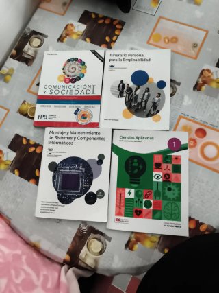 Lote de libros de CFGBInfo 1° curso