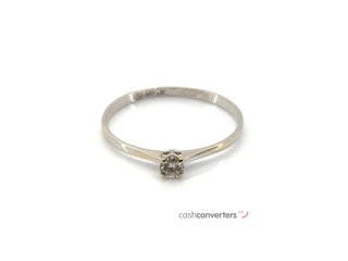 sortija oro 18k con piedra con diamante