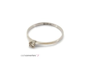 sortija oro 18k con piedra con diamante