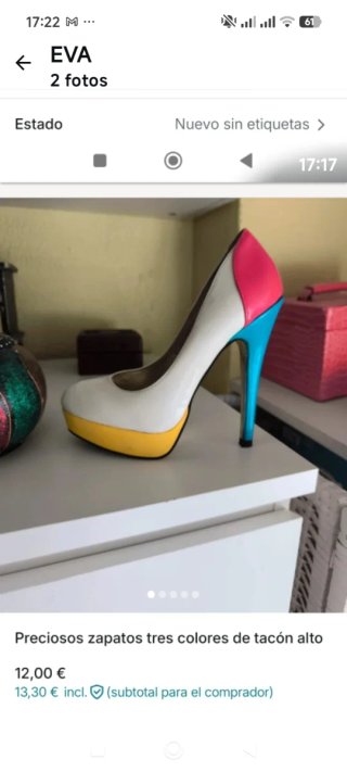 Zapatos de tacón multicolor