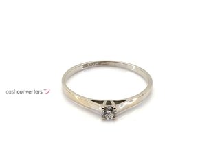 sortija oro 18k con piedra con diamante
