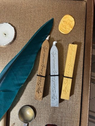Kit Escritura Pluma y Sellos Cera
