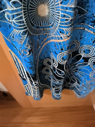 Vestito lungo scollo a V manica corta