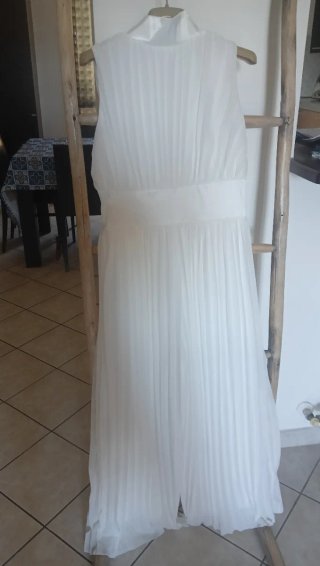 Abito donna bianco gonna pantalone