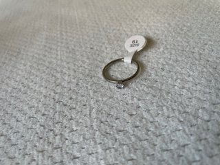 Anillo plata con circonita talla 19