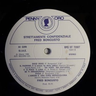 Fred Bongusto - Strettamente Confidenziale LP