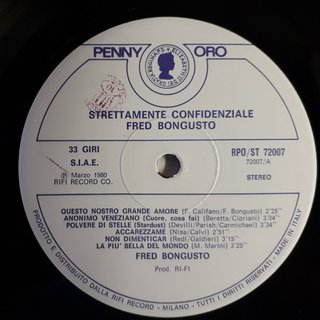 Fred Bongusto - Strettamente Confidenziale LP