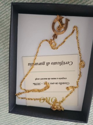 Vendo Cadena de oro 18kt y con colgante de carnero