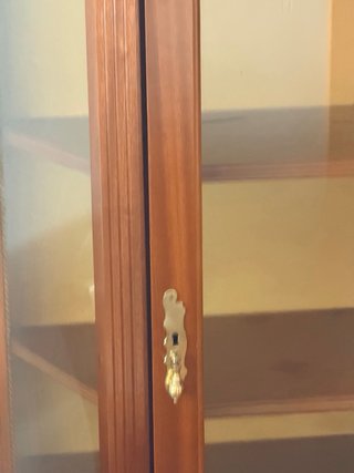 Vitrina antigua madera y cristal