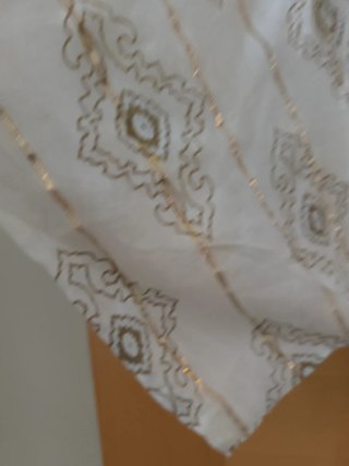 Vestito lungo bianco e oro