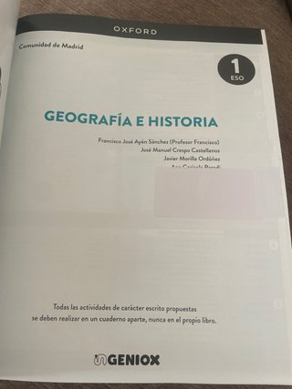Geografía e Historia 1º ESO. inGENIOX Oxford