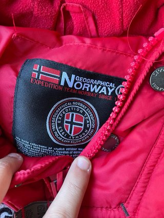 Abrigo Geographical Norway Rojo