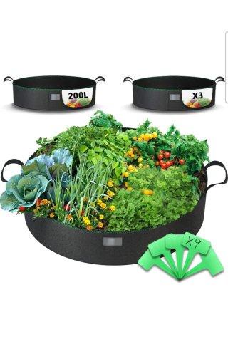 3 Bolsas Cultivo Huerto Urbano 200L
