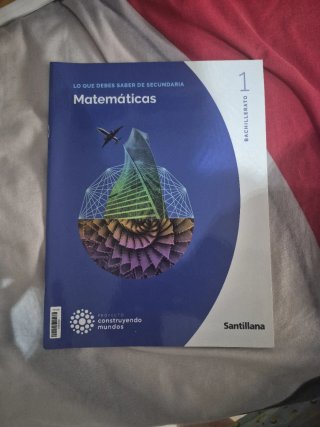 Libro/Cuadernillo matemáticas 1° bachillerato.