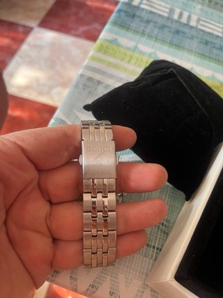 Reloj Seiko Automático Negro y Plateado
