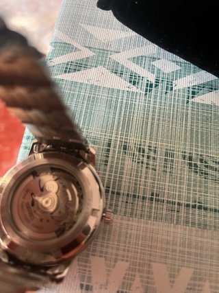 Reloj Seiko Automático Negro y Plateado