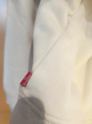 Sudadera Levi's Blanca Logo Rojo