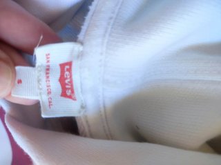 Sudadera Levi's Blanca Logo Rojo
