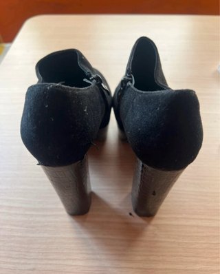 Botines tacón plataforma negros T.38
