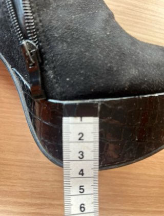 Botines tacón plataforma negros T.38