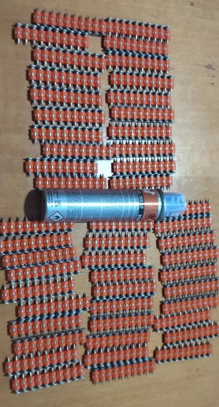 Lote 500 clavos Pulsa HC6-17 + cartucho gas