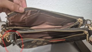 Bolso bandolera multi-compartimentos